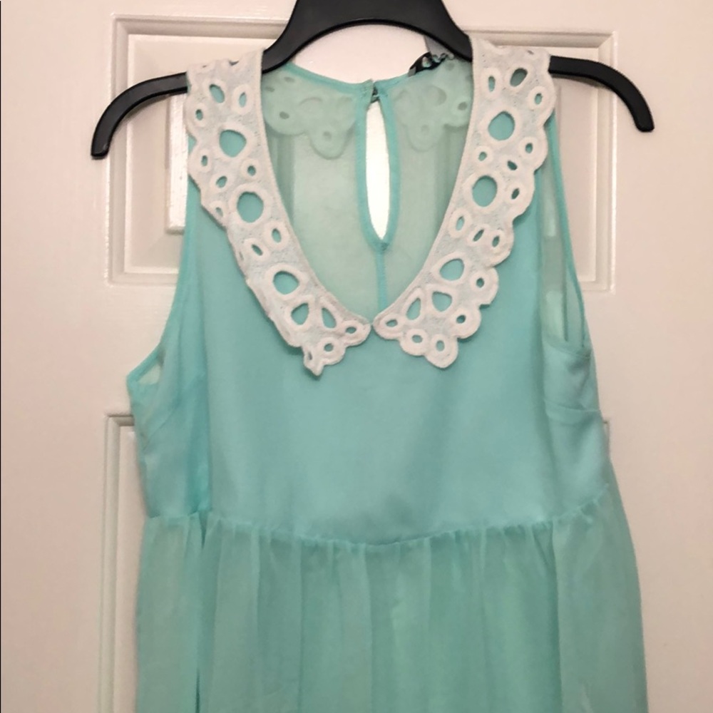 Mint Sleeveless Blouse